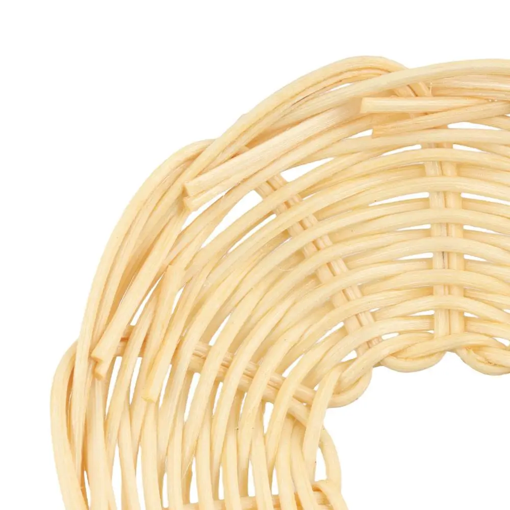 المنسوجة يدويا الروطان غطاء مصباح رائعة ريفي الثريا الظل عاكس الضوء الإبداعية الكلاسيكية قلادة ضوء الظل في الهواء الطلق #1