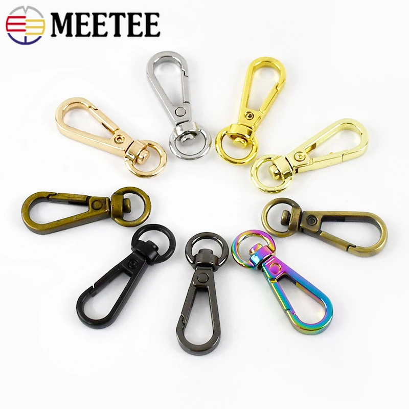 5-50Pcs 8*38mm Metal Bag Strap Buckles Lobster Clasp Swivel Snap Hooks Keychain Trigger Clips Clasps Leather Craft Accessories
