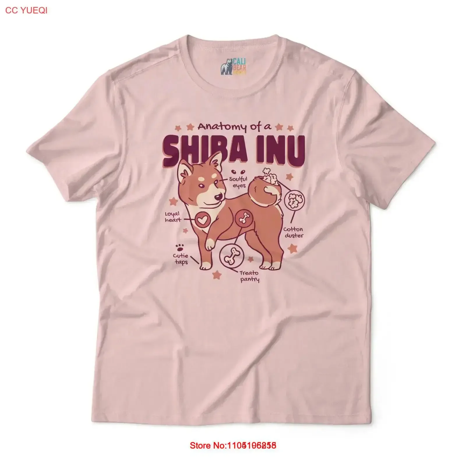 تشريح شيبا اينو تي شيرت لطيف وممتع لمحبي الكلاب تصميم عتيق مغسول متعدد الاستخدامات ناعم قابل للتنفس أنيق ممتد للجنسين #1