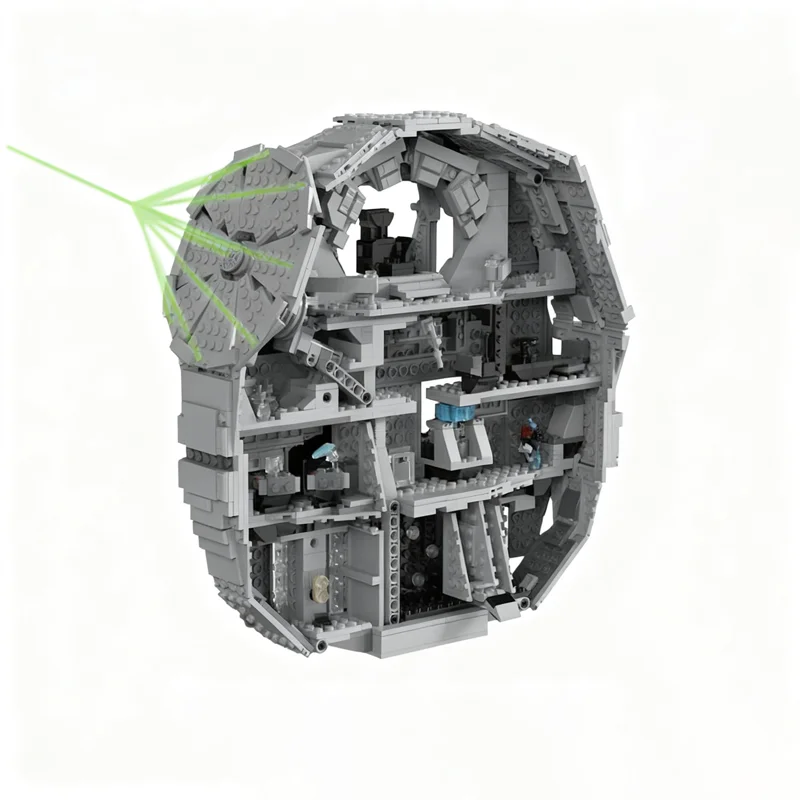 

NEW 845PCS MOC Space Battle Death Star Isd Build Model Building Blocks Collectible Display DIY Creative Bricks Gift Collection