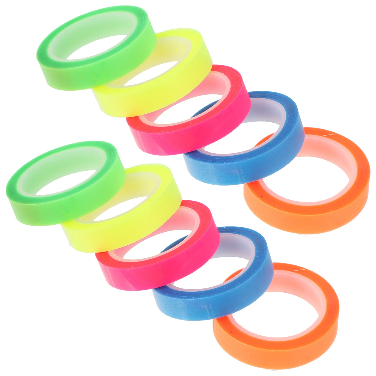 

10pcs 10 Rolls Waterproof Highlighter Tapes Strips Removable Reading Pet Office Products Book Tabs Annotating Books Long Tapes
