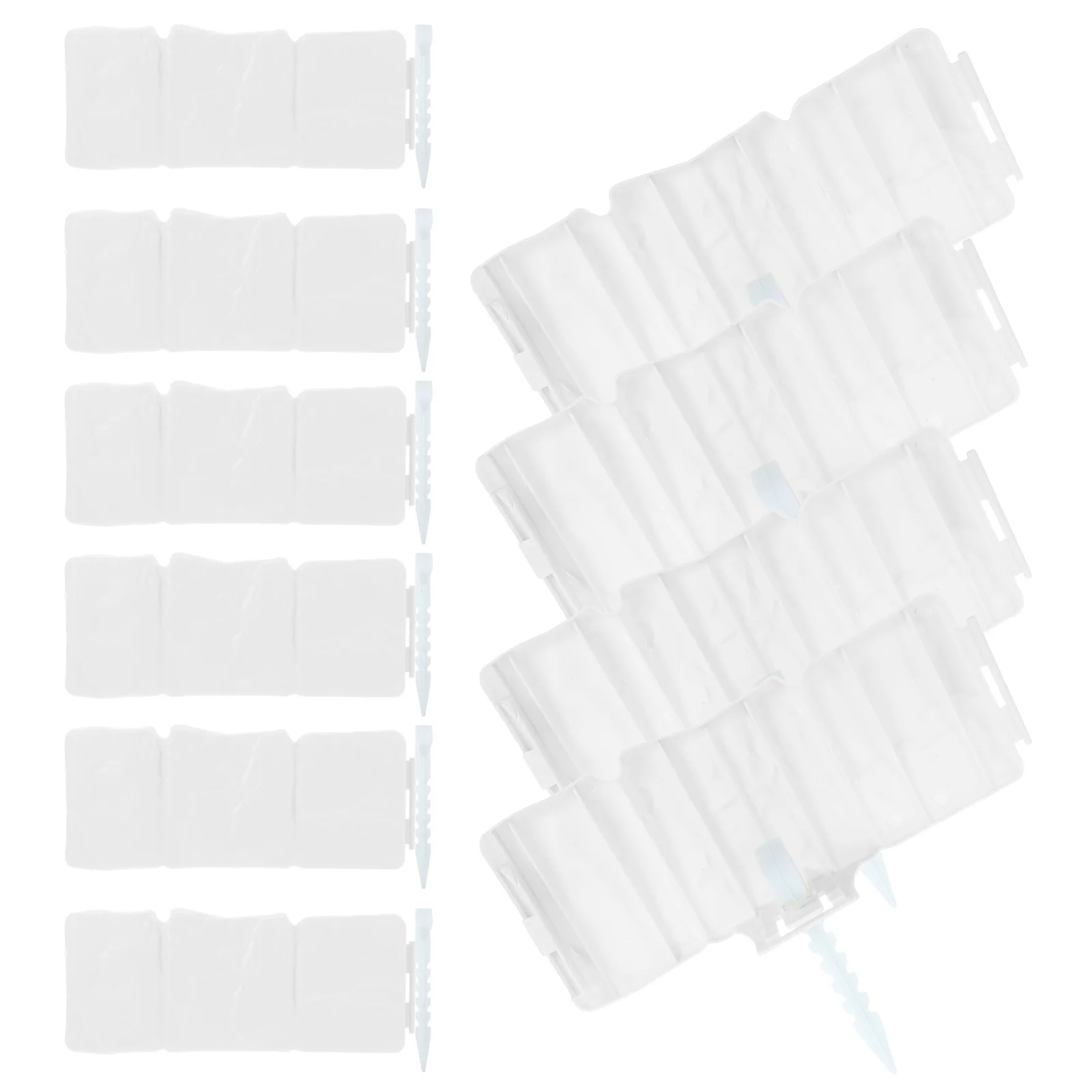 

1Set Stone Imitation Garden Fence Flexible Plastic Borders for Landscaping Flower Bed Edging Lawn Border Decorative Garden Edge