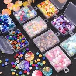 100pcs/Lot Wax Seal Stamp Kit Colorful Mix Beads Retro Stamp Wax Particals DIY Wedding Decoration Craft Wax Card Making Tools