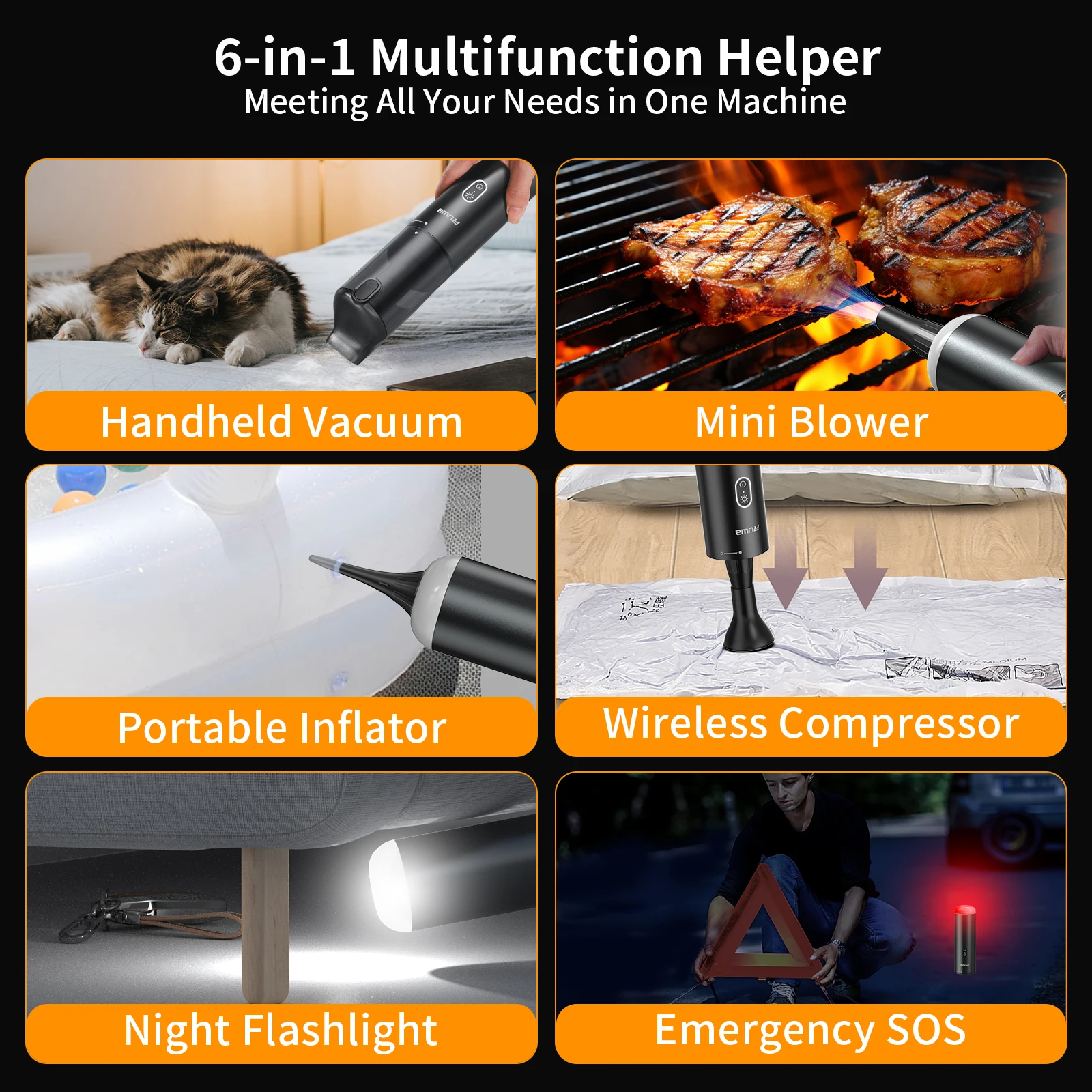 Aspiradores de pó poderosos Chuboor para carros e casas com filtro HEPA limpam efetivamente poeira, detritos e cabelos, presentes de Natal