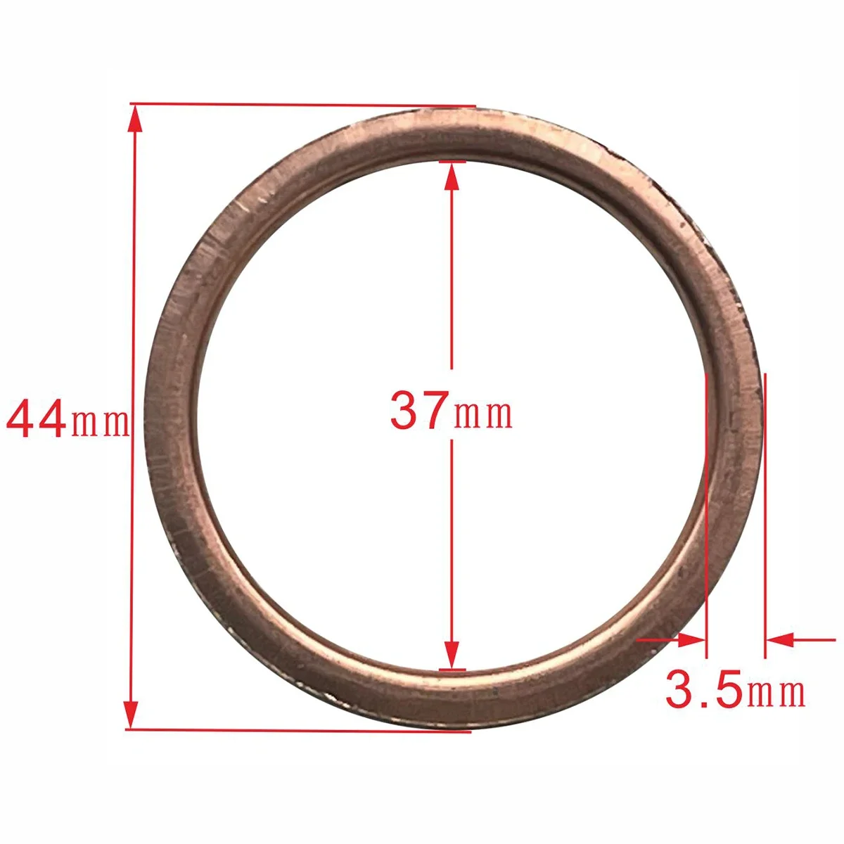 44x3.5mm Motorcycle Exhaust Pipe Gasket For Yamaha YZF750 93-98 YZFR1 YZF-R1 1998-2014 YZFR6 YZF-R6 2006-2022