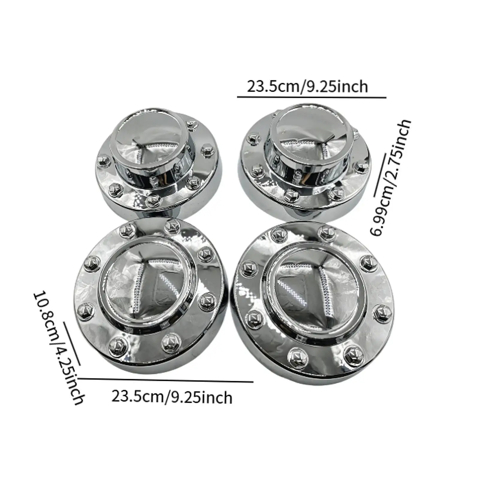 

Multi Size Aluminum Alloy Wheel Center Hub Caps Silver Set Accessories for Dodge Ram 3500 Double Rear