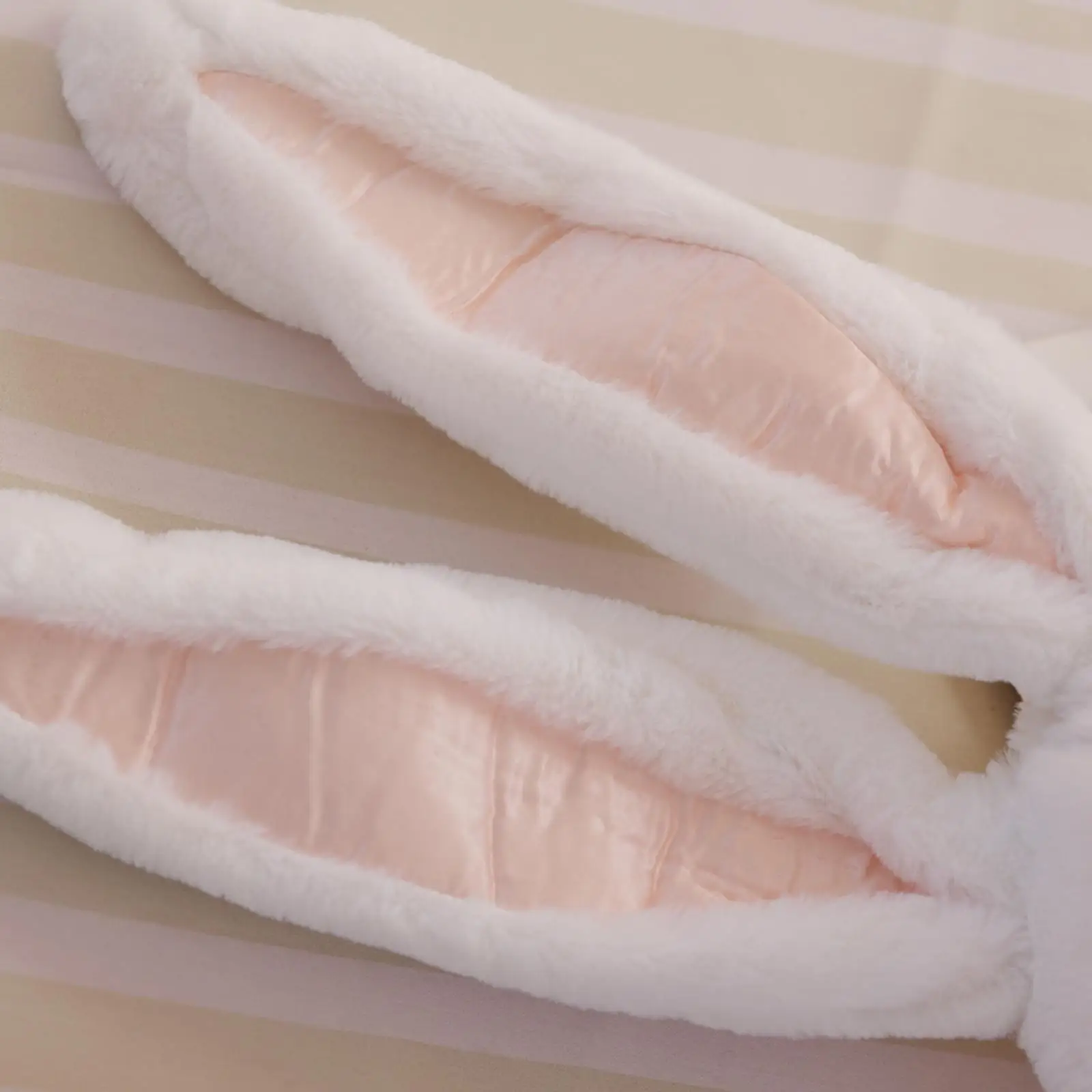 かわいいウサギの耳フード帽子ぬいぐるみ綿動物頭飾り女の子冬コスチューム仮装ステージパフォーマンス用