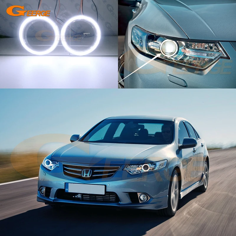 

For Honda Accord VIII Euro Facelift 2012 2013 2014 2015 Excellent Day Light Ultra Bright COB Led Angel Eyes Kit Halo Rings