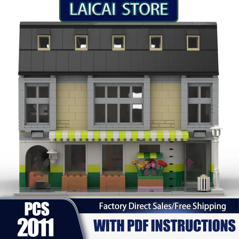 Street View Moc Building Bricks Modular Supermarket and Townhouse Model Technology Blocks Christmas DIY Toy Construction Gifts