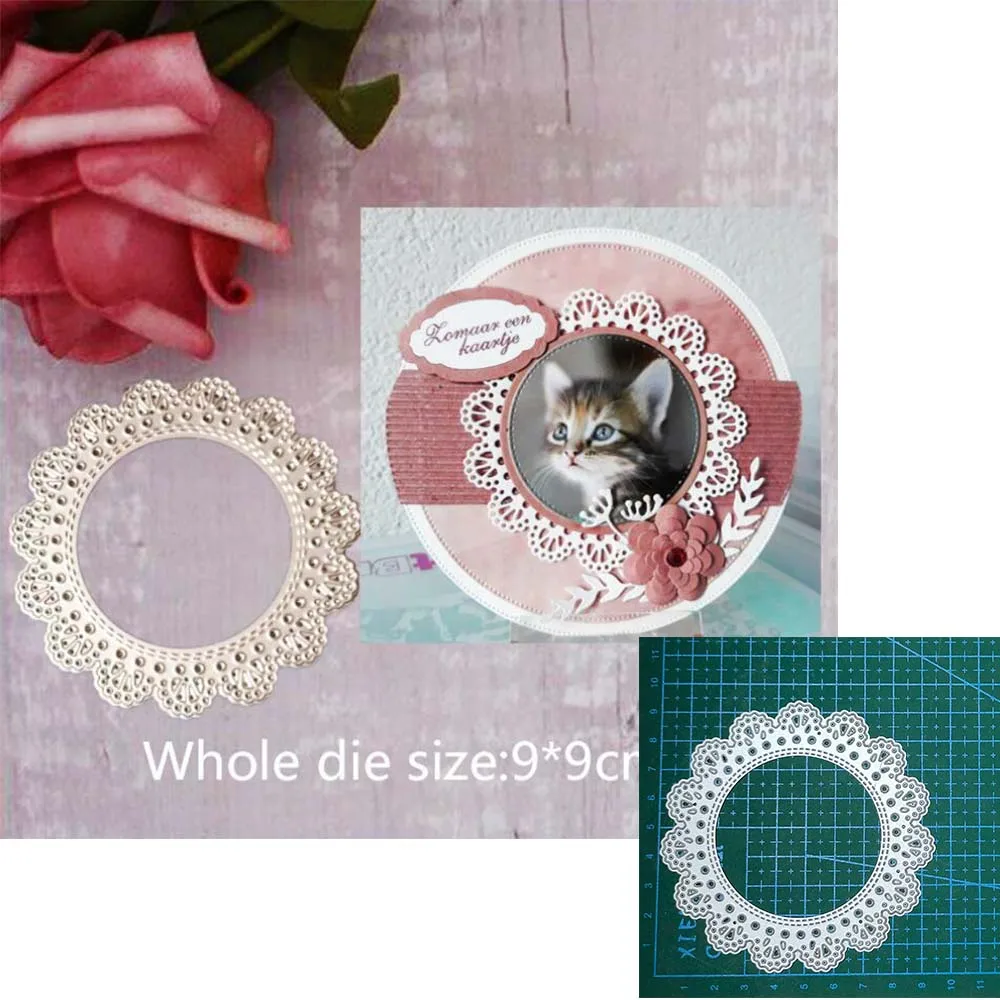 Flowers wreaths leaves metal cutting dies Scrapbooking decoration paper craft knife mould blade punch template Embossing stencil