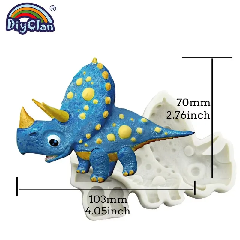 Dinosaurier-Silikonform für Kuchendekoration, Aroma-Werkzeuge, Neuartige Ei- und Schokoladenformen, Polymer Clay Handwerk, Gips, Handgemachte Epoxidharz-Formen zum Backen – Detail 4