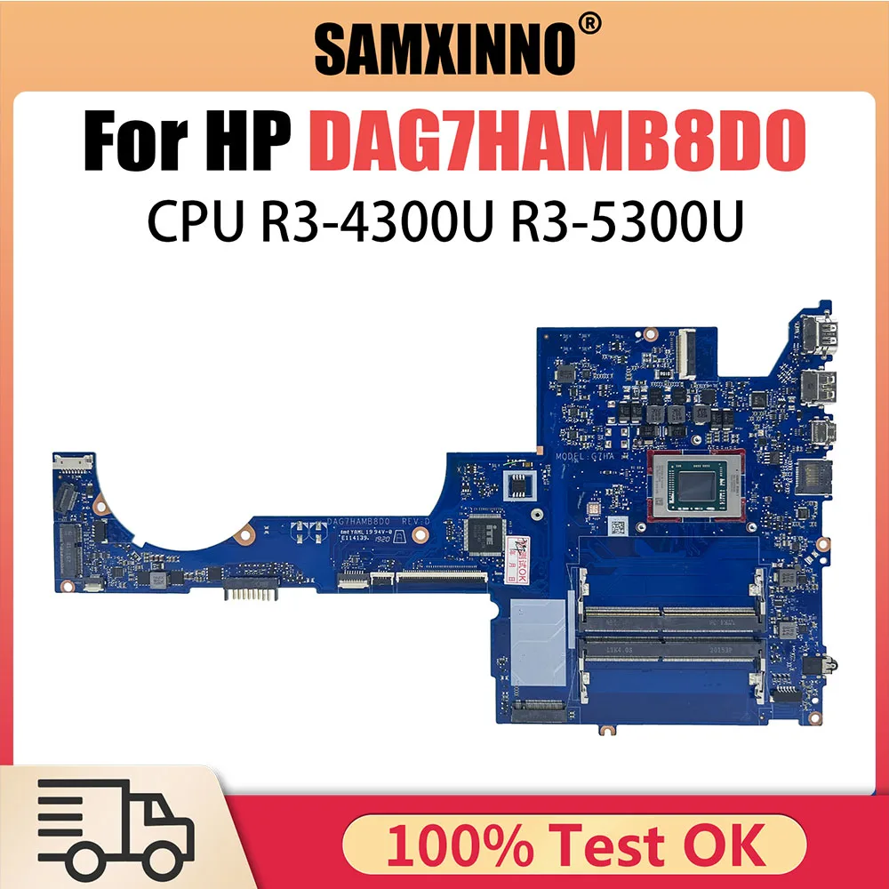 

DAG7HAMB8D0 Mainboard For HP Pavilion 15-EH Laptop Motherboard With R3-4300U R3-5300U CPU 100% Fully Tested