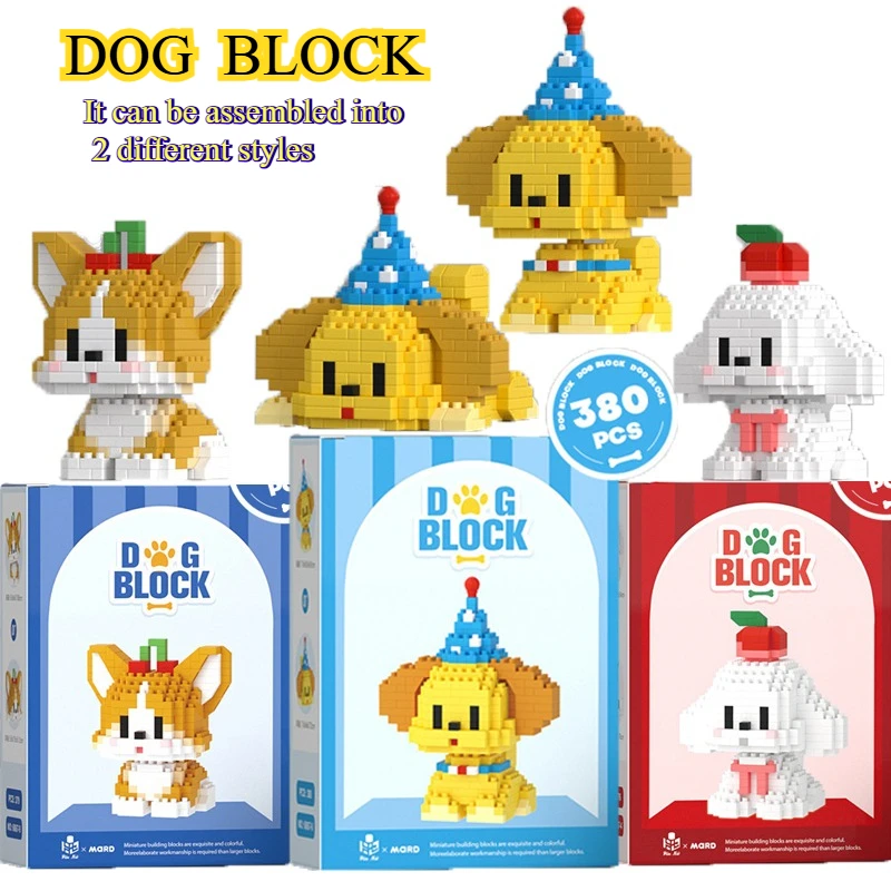 

NEW Selling Tiny Particle Assembly Building Blocks Pet Cat Hand Puppet Assembly Table ornaments DIY boys girls birthday gifts