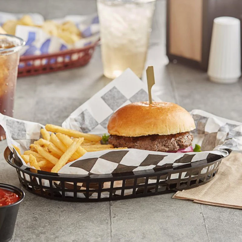 

【Мир】Кошики для быстрого питания, пластиковый сервировочный поднос для гастрономов, куриных гамбургеров, сэндвичей, картофеля фри - товары для ресторана / товары для ресторана