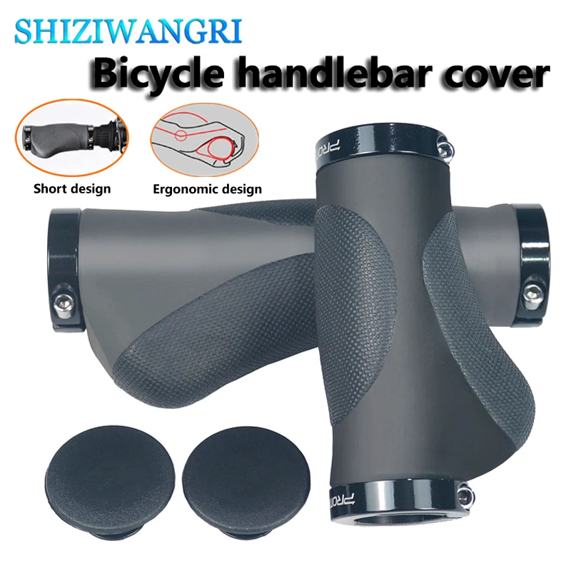 Bicycle Handlebar Grips TPR Rubber Comfy City Mountain Bike Scooter MTB Soft Cycling Handle Bar Cover End Non-slip Aluminum Lock