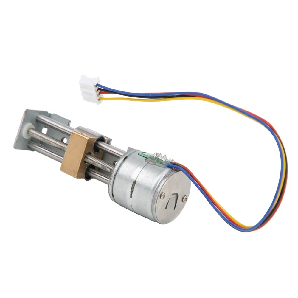 2-Phase 4-Wire Stepper Motor Linear Actuator Stroke 34mm Stepper Motor with Gearbox Mini Linear Slide Rail Planetary Reducer