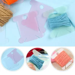 KRABALL 100pcs Embroidery Thread Holder Floss Bobbin Plastic Sewing Cross stitch Thread Storage Board Card Thread Organizer