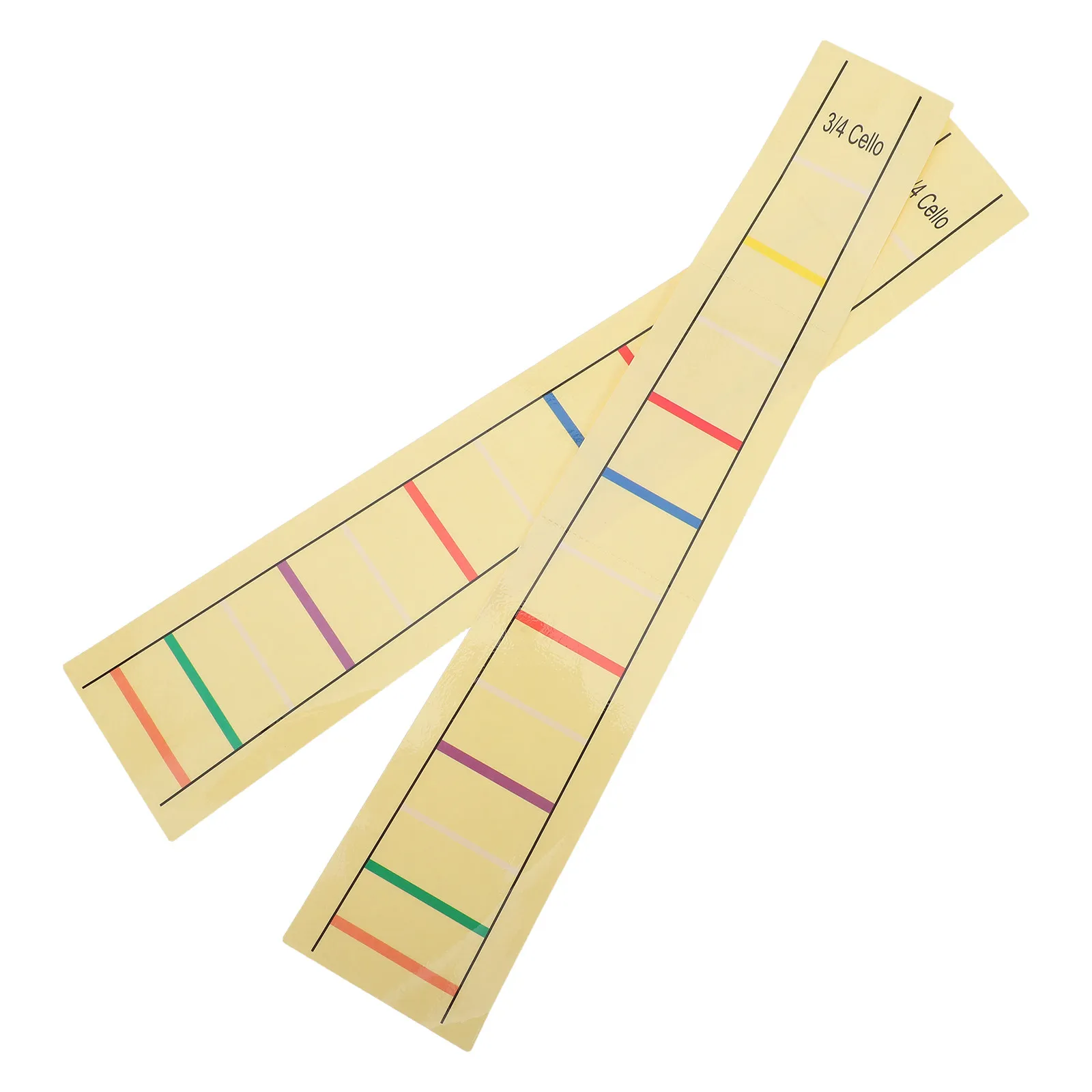 2Pcs Cello Fingerboard Positioning Stickers Removable Note Labels Beginner Practice Aid Accurate Intonation Markers for Cello