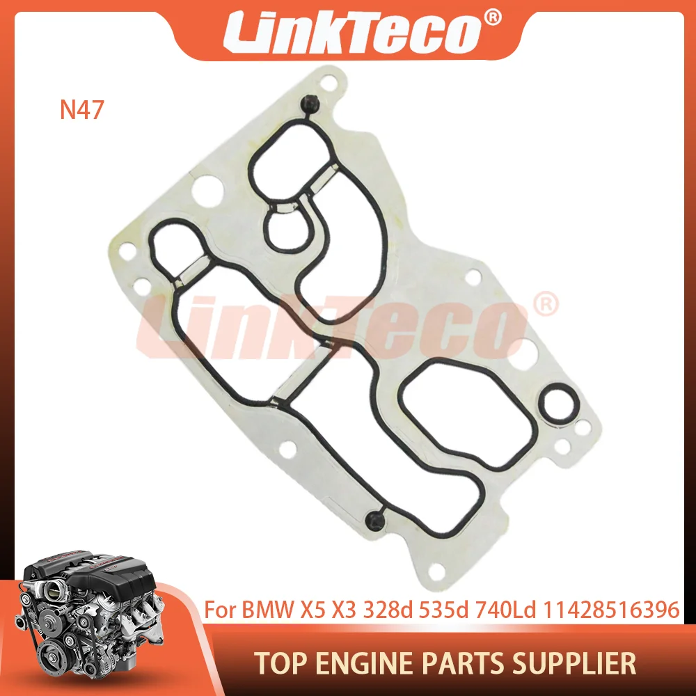 

Engine Oil Cooler Gasket Fit N47 2.0 3.0 L Diesel For 2014-2017 BMW X5 X3 328d 535d 740Ld xDrive 11428516396 11 42 8 516 396