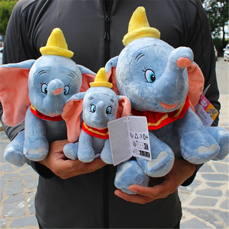 Original Disney Dumbo Plush Toy  Dumbo the Flying Elephant Soft Peluche Doll animal doll Birthday Christmas Gift For Children