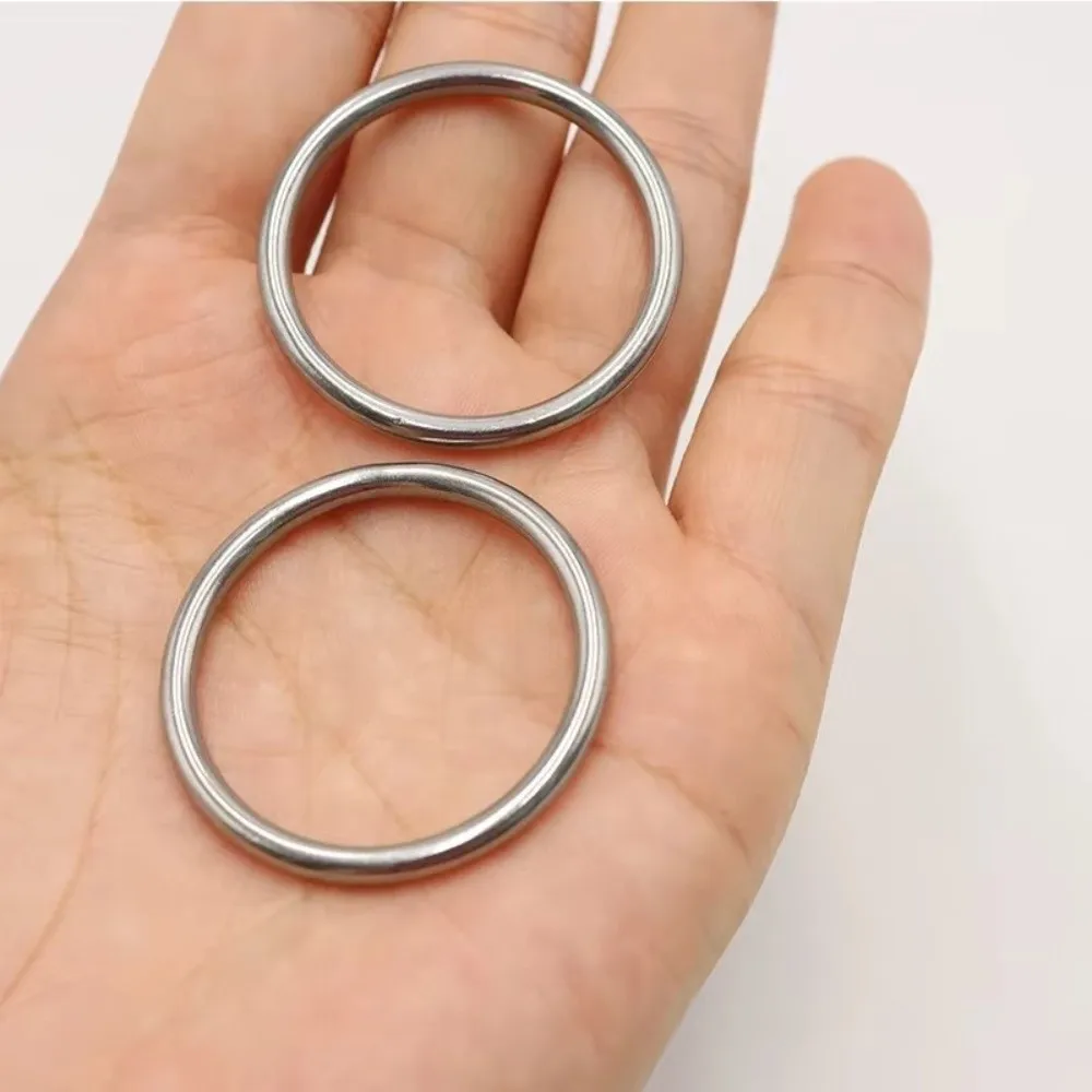 M4 M8 Stainless Steel Rings Rust Resistant Anti Corrosion Yoga Hanging Rings Seamless Smooth Surface O Rings Yoga Training