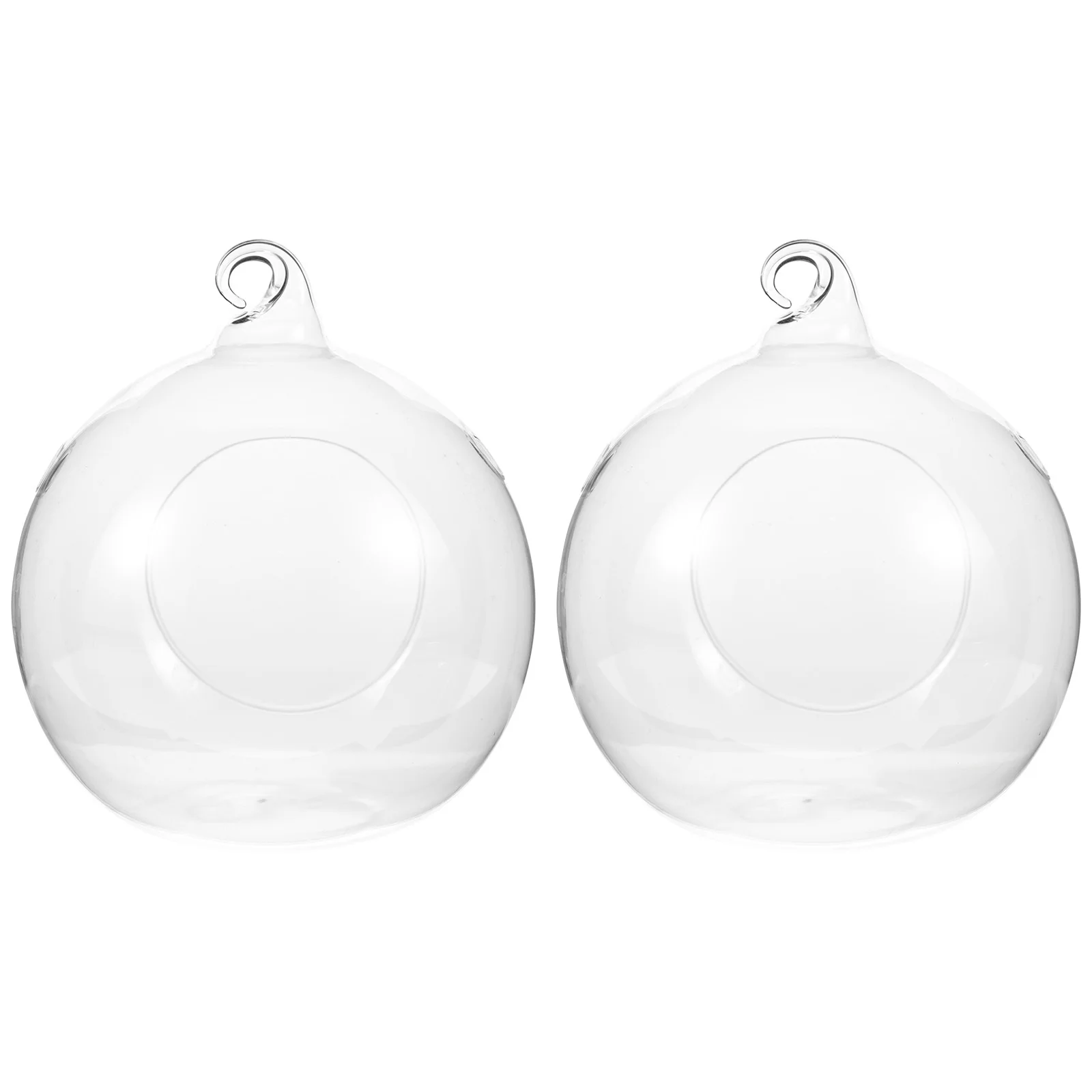 

2Pcs Glass Hanging Terrarium Clear Globe for Air Plants Succulents DIY Terrarium Kit Indoor Desktop Decoration Household Hanging
