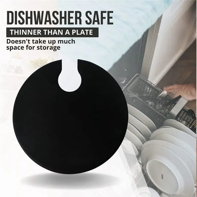 A11I 1Pcs Silicone Lids - Fits Up to 10.5Inch Stock Pots - Compatible for Sous Vide Precision Cookers Black