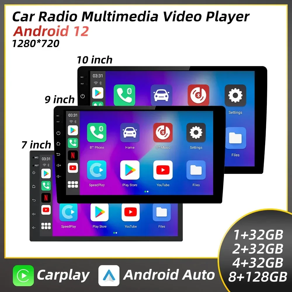 

10.1"/9"/7 " Android Car Radio 2Din Multimedia Video Player Carplay Android Auto Car Stereo For Toyota Volkswagen Hyundai
