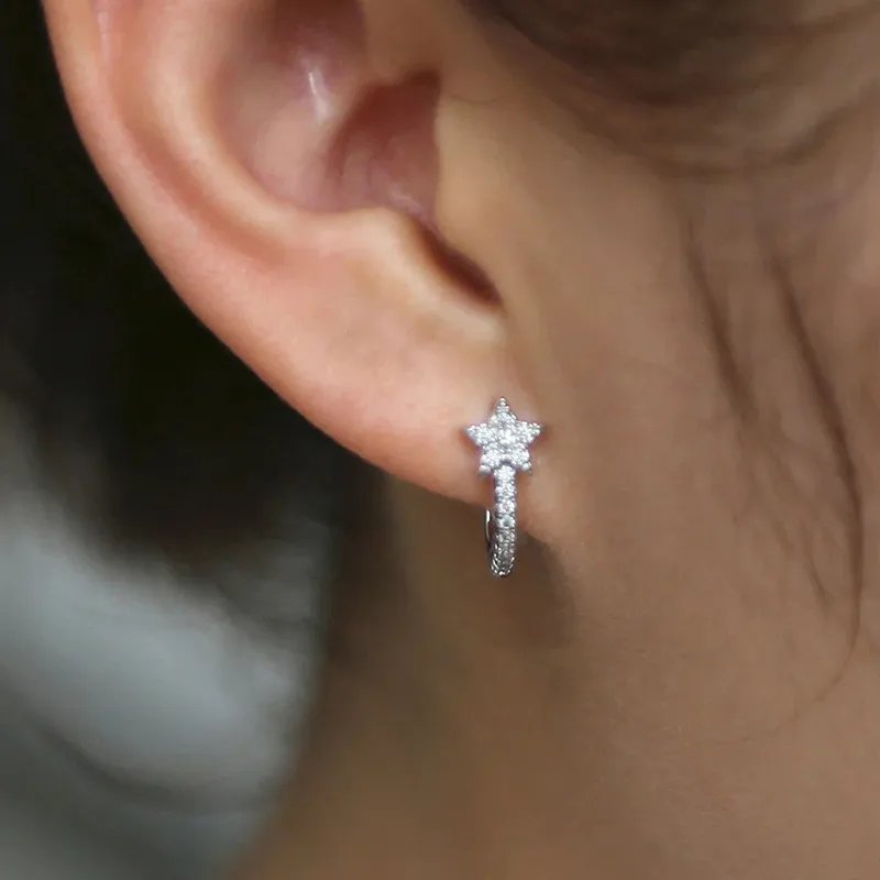 شيك نجوم هوب أقراط النساء لذيذ الأذن ثقب الملحقات ملابس يومية موضة بنات أقراط مجوهرات ساخنة #3