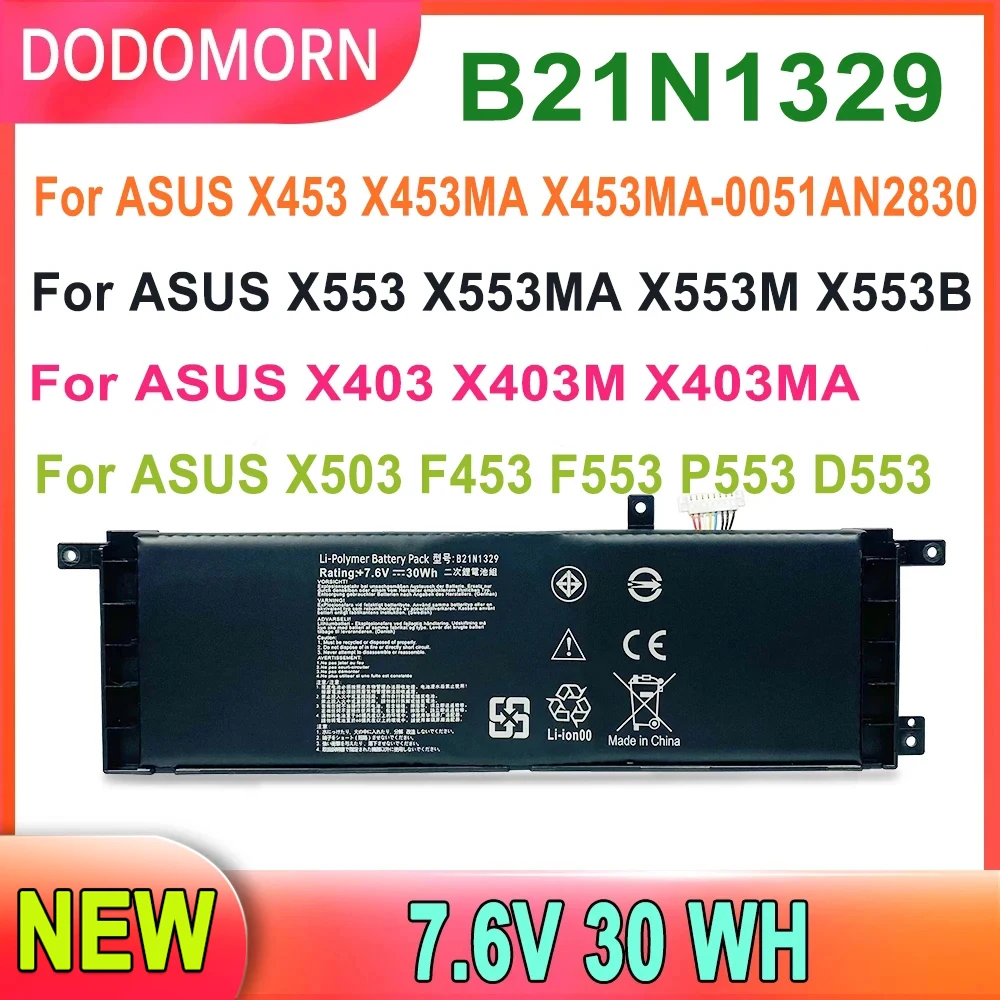 NEW B21N1329 Laptop Battery For ASUS D553M F453 F453MA F553M P553 P553MA X453 X453MA X553 X553M X553B X553MA X403M X503M 30Wh