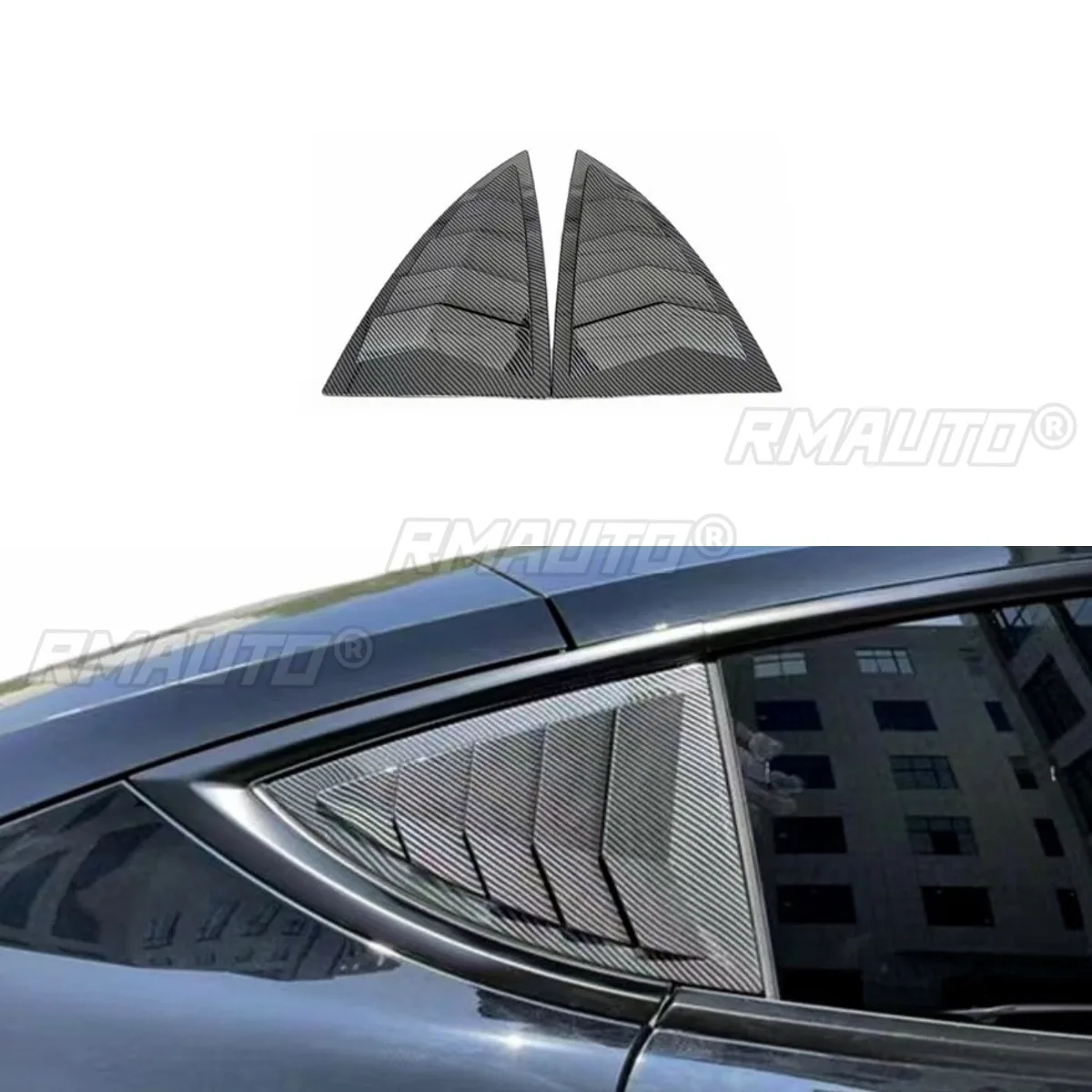 

Для Tesla Model Y, боковое заднее окно автомобиля, жалюзи, крышка для Tesla Model Y 2019-2023, задняя четверть панель, комплект кузова окна