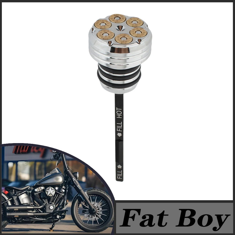 FOR Harley Davidson Fat Boy FLSTF FLSTFB FLSTFBS FLSTF-I 2000-2017 Aluminum Motorcycle Accessory  Engine Precision Oil Dipstick