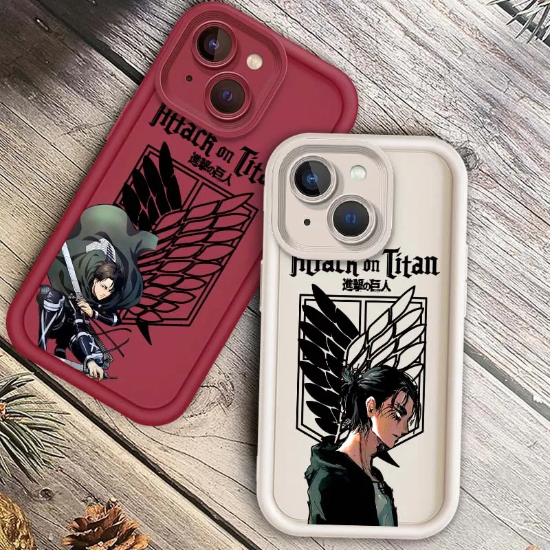 

Anime Attack On Titan Art For Apple iPhone 16 15 14 13 12 11 Pro Max Plus Eye Ladder Soft TPU Silicone Cover Phone Case