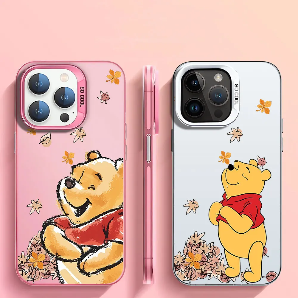 Luxury Disney Winnie the Pooh Phone Case for Apple iPhone 12 Pro 13 X 11 Pro Max 14 Pro XS Max 15 Plus XR 14 Soft Cover Print