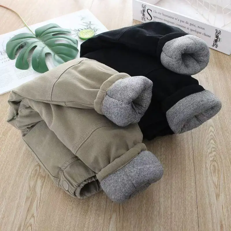 

2025 New Children's Cotton Pants Winter Boys and Girls Thick Warm Pants Kids Casual Trousers 100-150cm