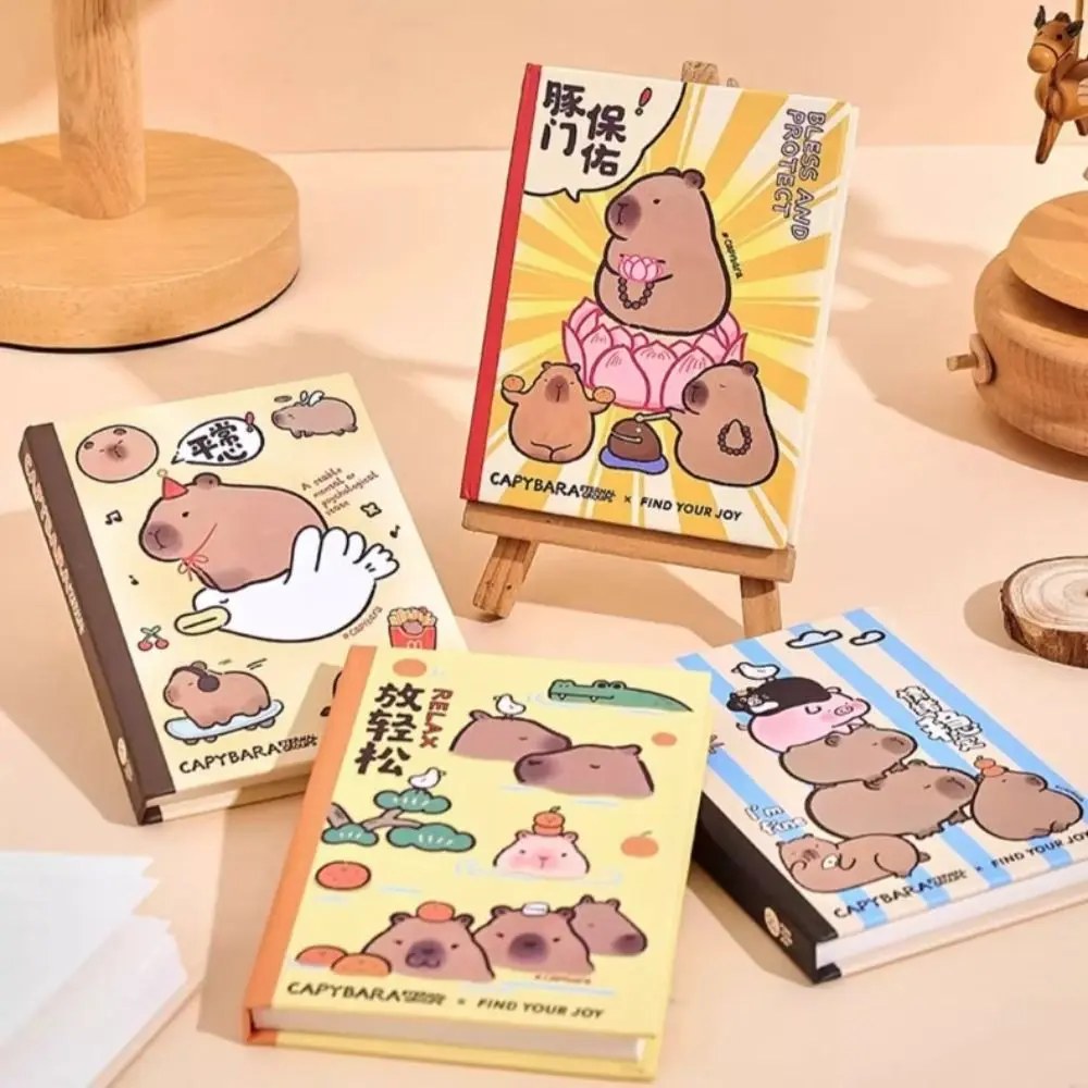 

Agenda Organizer Memo Notes A7 Pocket Notepad Portable Thickening Cute Capybara Notebook INS Cartoon Mini A7 Notebook Stationery