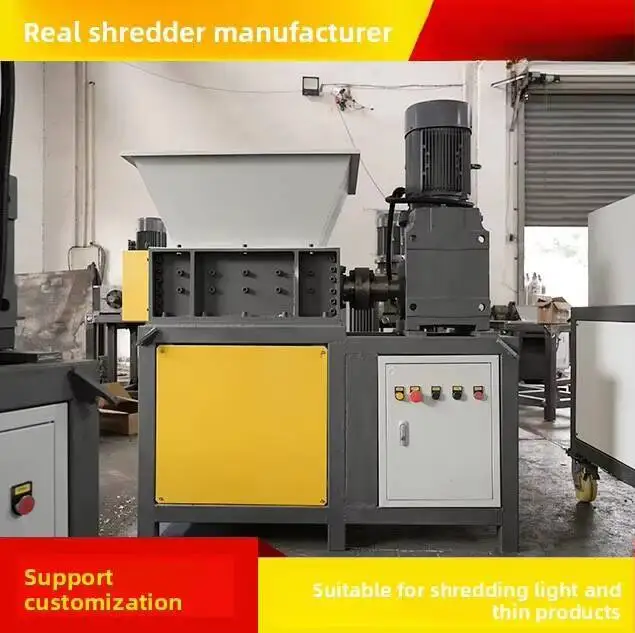 Młynek do gumy, metalu, opon z pojedynczym/podwójnym wałem, mały rozdrabniacz do plastiku, odpadów żelaznych, odpadów spożywczych