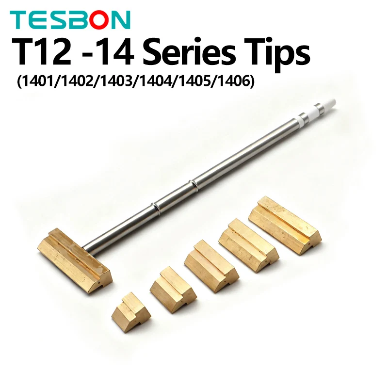 T12 14 Series Spade Shovel Spatula Iron Tips with T12 Soldering Station Welding Tool Set - Multi-Size Scraping And Heating Kit