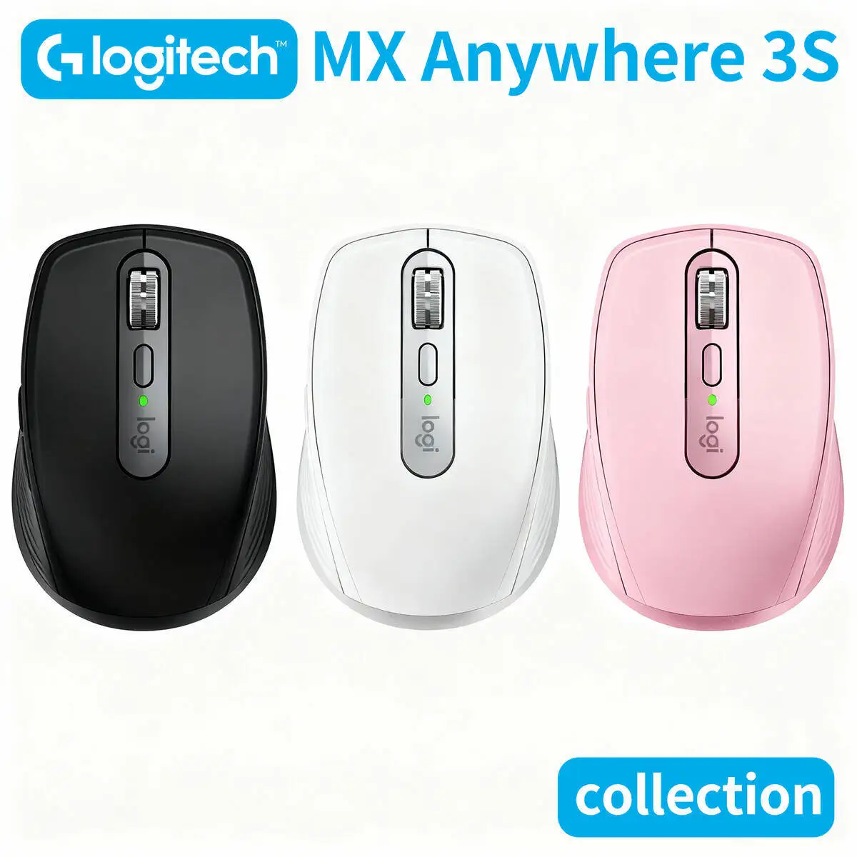

Wireless Precision Mouse MX Anywhere 3S – Logitech Flow, Customizable Buttons, Compatible with Windows/Mac
