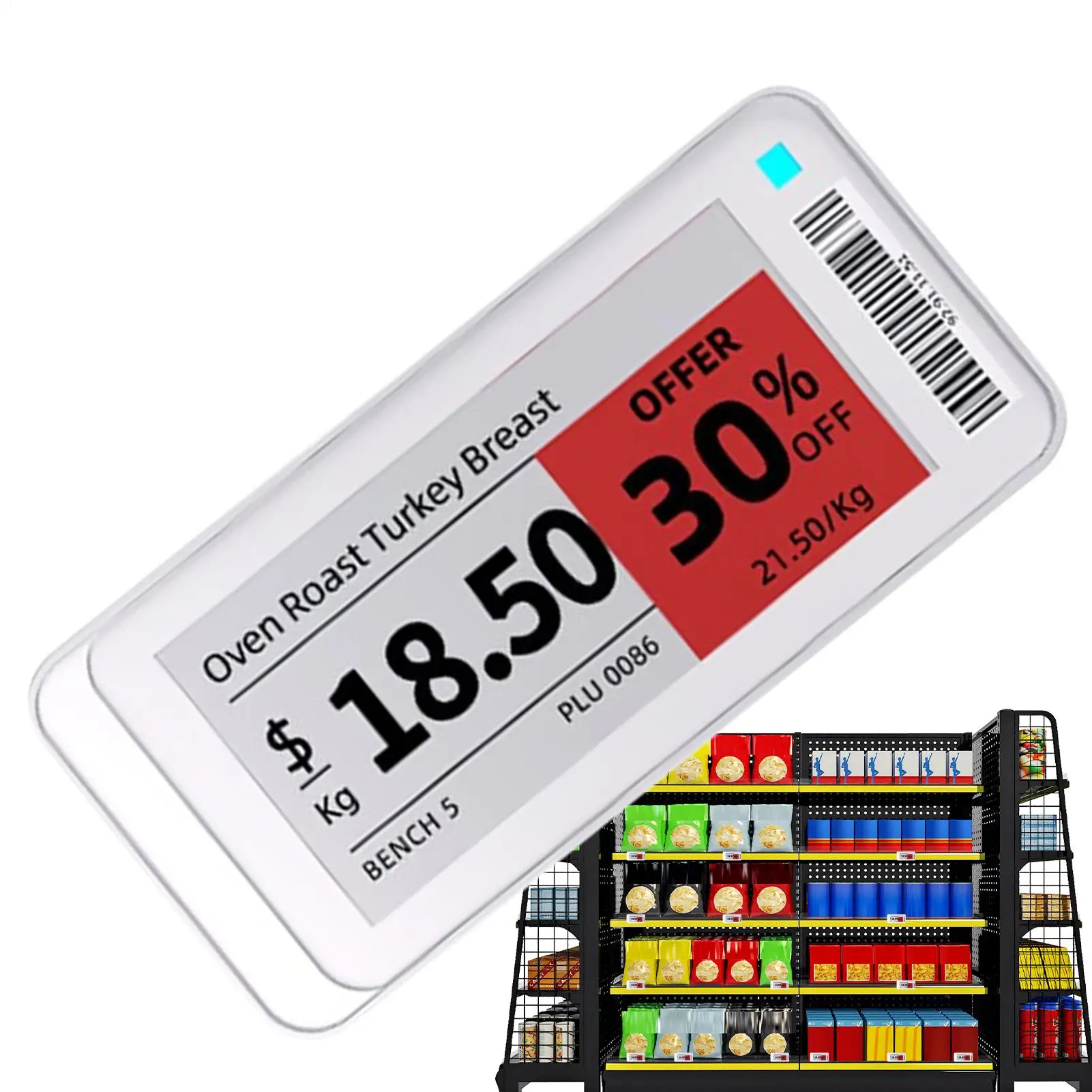 

E Ink Display Magnetic Electric Smart Control Signages Electronic Shelf Labels Tag Holders For Offices Restaurant Indoor Outdoor