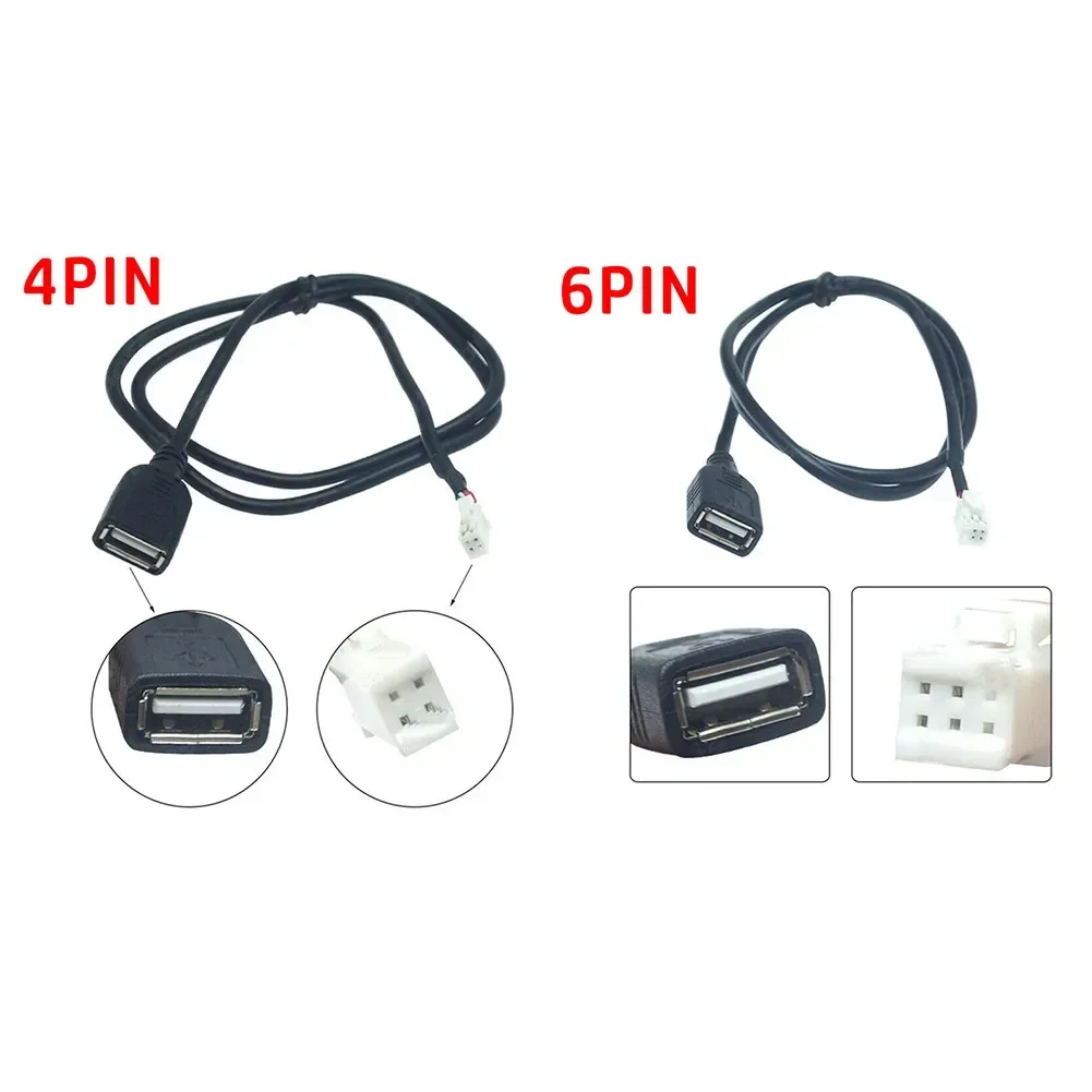 4Pin & 6Pin Connector USB Extension Cable Adapter For Android Car Radio Stereo Car USB Cable Adapter