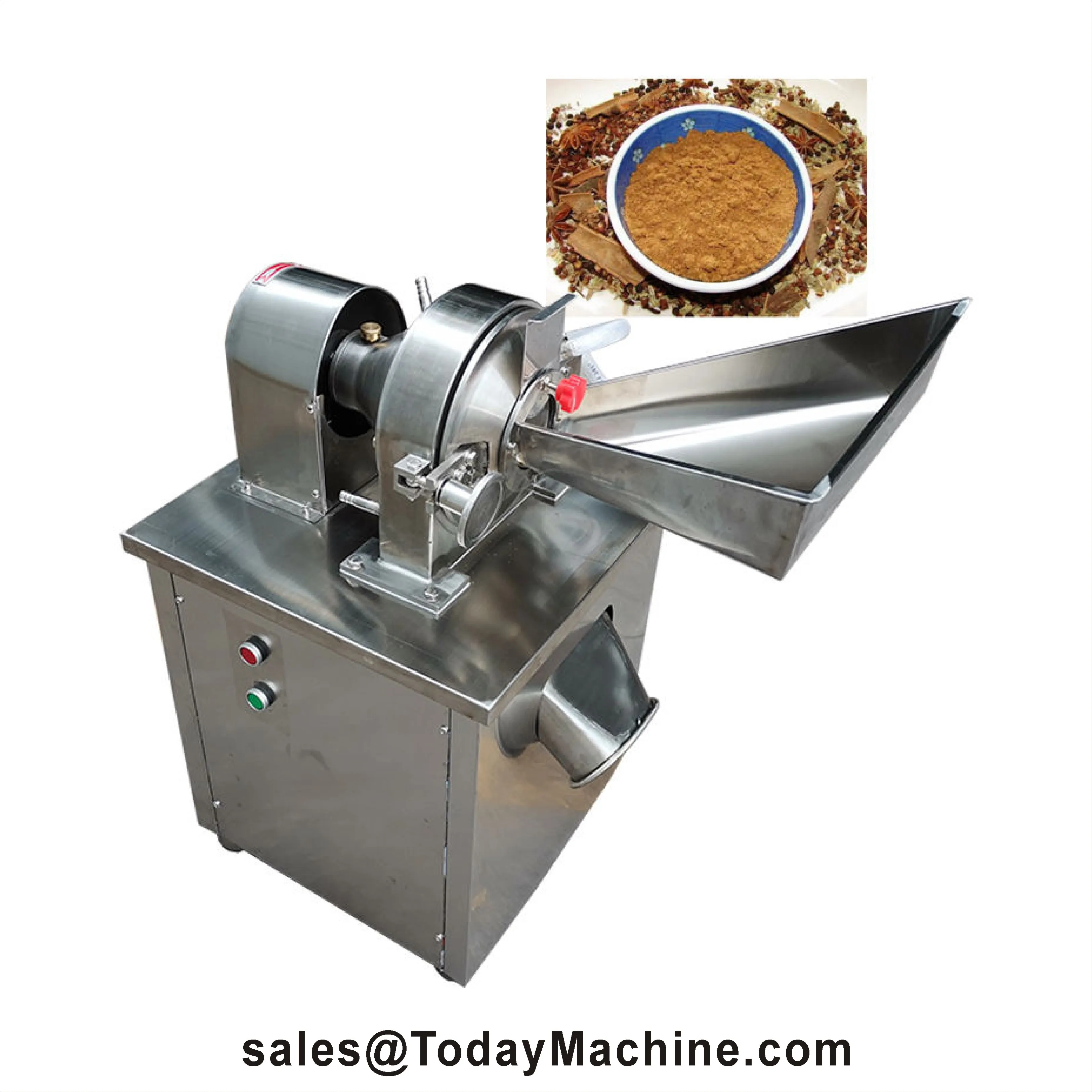 

Машина для производства порошков промышленного класса: измельчение маниоки, моринги, чайных листьев и масла - нержавеющая сталь 304