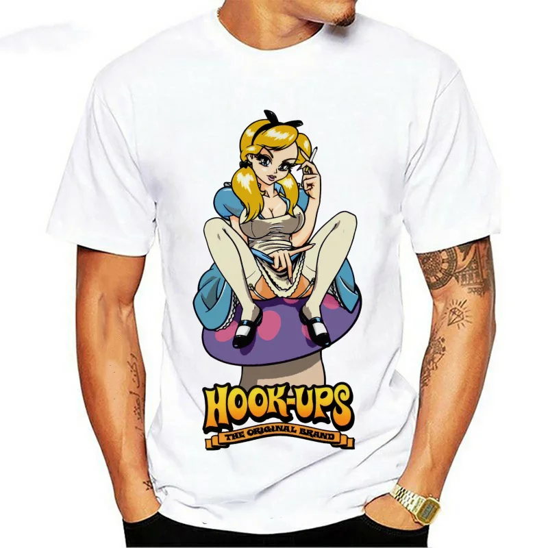 New T Shirt Hookups Alison Promo T-shirt Men Cotton Tshirt Anime Tees Tops Streetwear Oversize