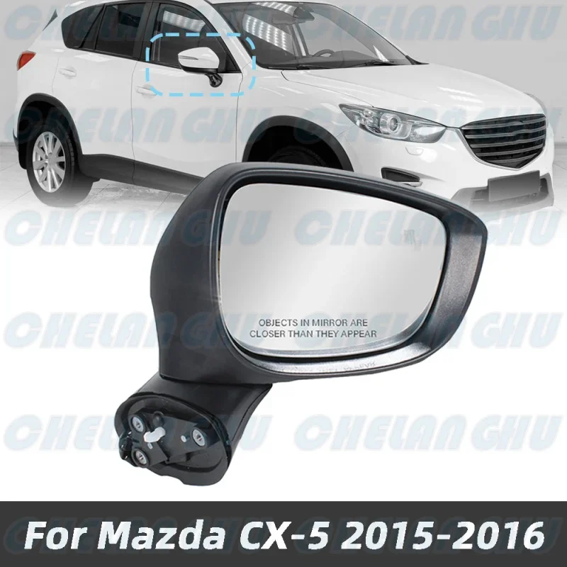 For Mazda CX-5 2015 2016 US Version Right Side 7 Pins White Paintable Mirror Assembly KR2269182B With Heat Blind Spot Turn Light