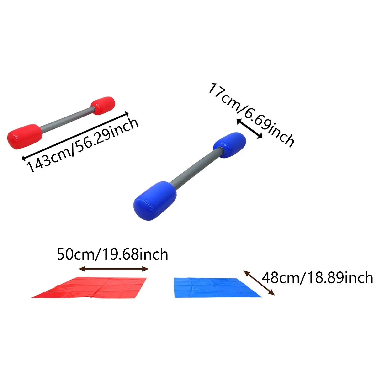 أعواد قابلة للنفخ، أنشطة عائلية ممتعة، لعبة تعليمية مائية قابلة للنفخ
