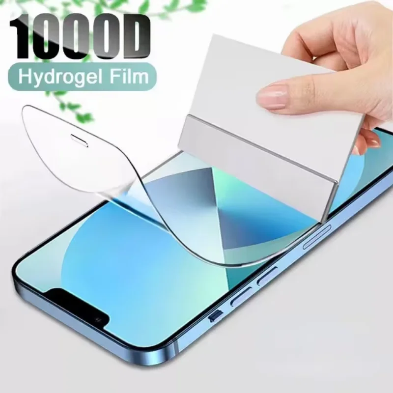 Hydrogel Film For iPhone 16 Pro Max 15 14 Plus 13 Mini 12 11 X Xr Xs 7 8 6 6s SE 2020 Clear Screen Protector