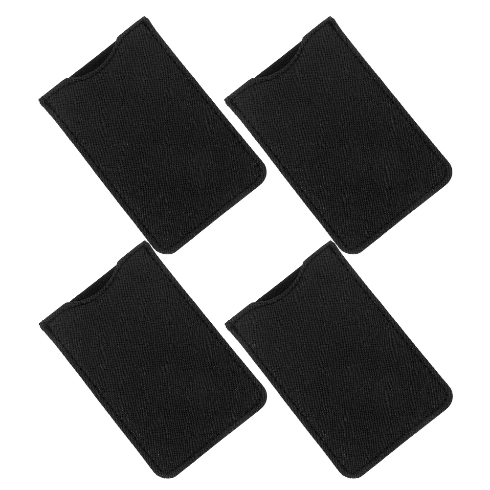 

4 Pcs Pocket Multiuse Hair Scissors Black Hairdresser Scissor Holder Pu Clear Travel Folding Protective Organizer Storage