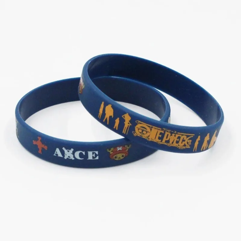 

One Piece Cartoon Silicone Bracelet Anime Figure Luffy Personal Bracelet Sports Wristbands Anime Merchandise Decoration Boy Gift