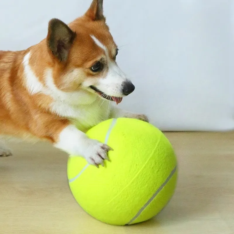 

24cm Giant Tennis Ball for Dogs Super Sized Interactive Play Toy Durable Chew Bite Resistant Outdoor Fun for French Bulldog Pets