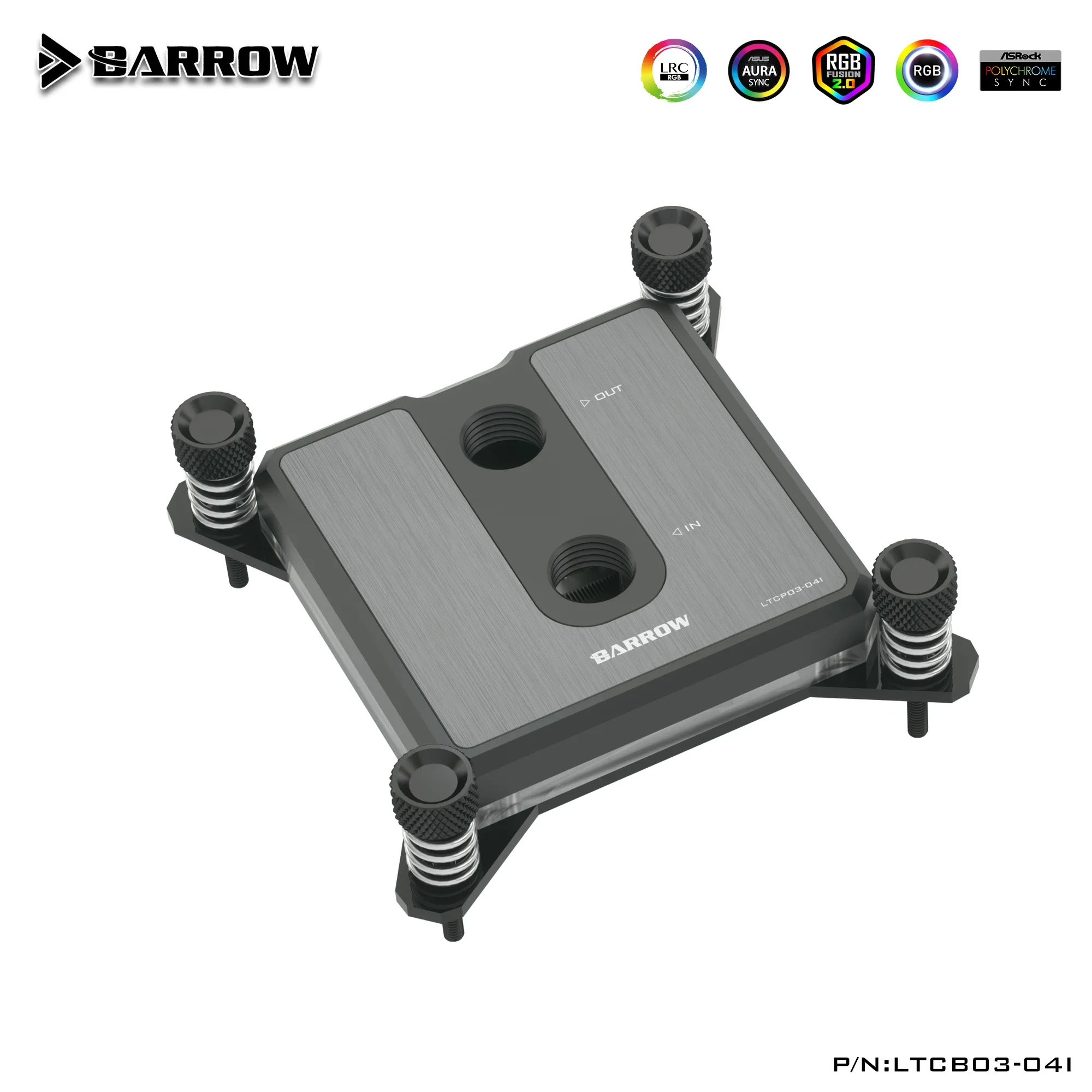 

Кулер блока процессора Barrow для Intel LGA-115X 1700, 5 В, 3-контактный A-RGB, струйное микроводяное охлаждение высокой плотности, LTCP03-04I